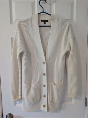 Banana Republic White Knit Cardigan Size XS